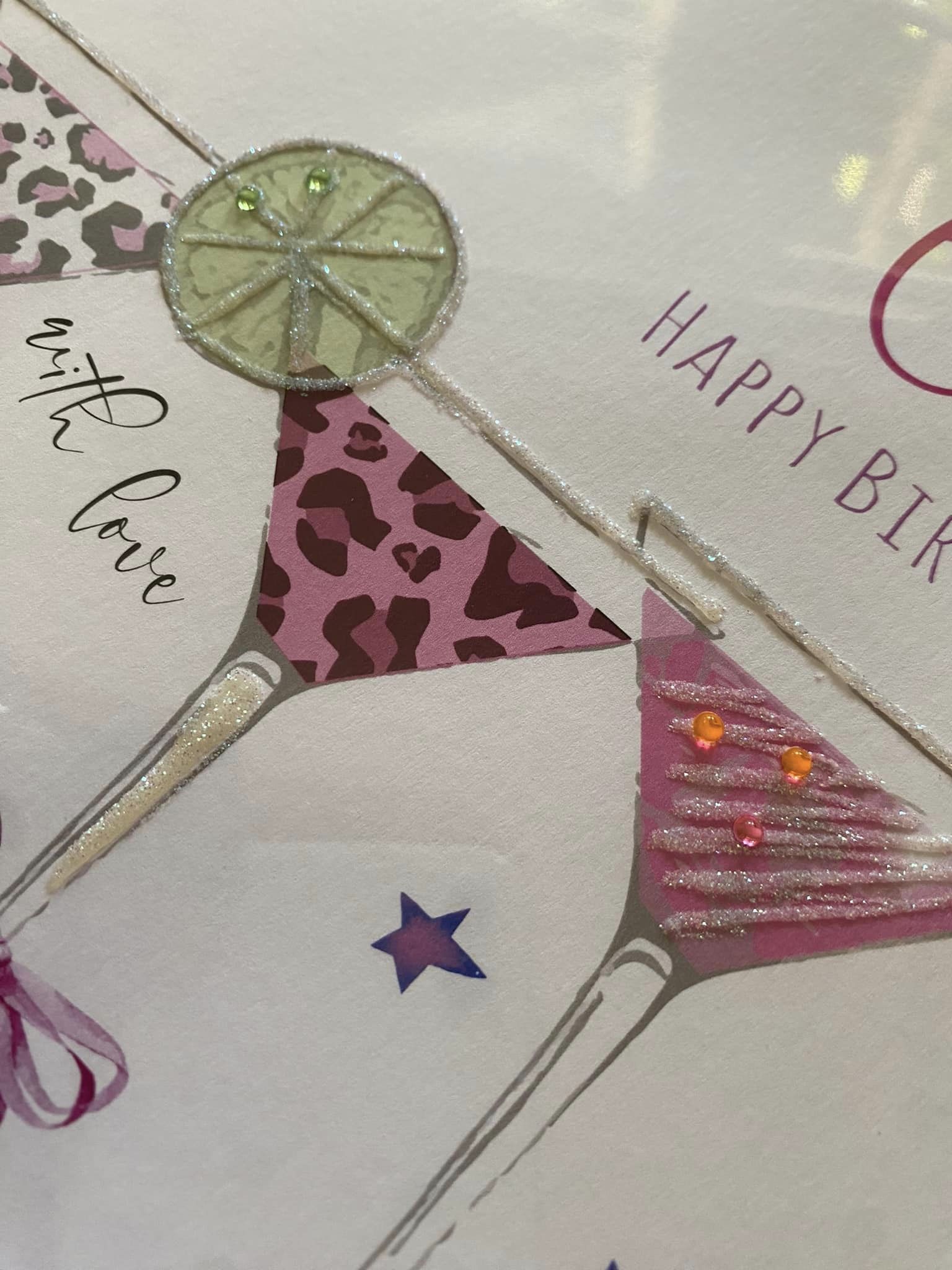White Cotton 65th Birthday Card - XS271-65 - Image 2