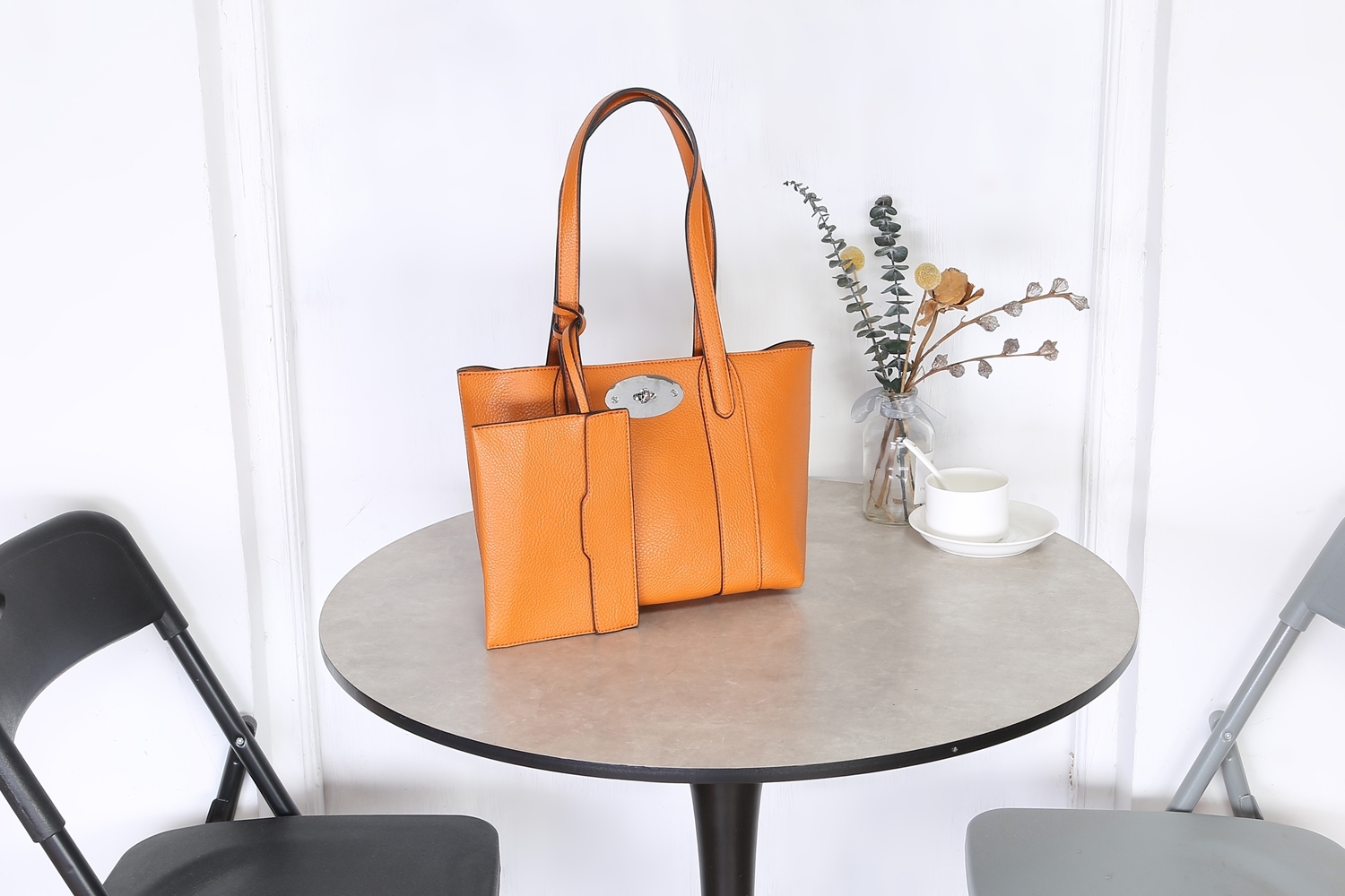 Bayswater (Designer Inspired) Small Tote Bag 3210- White - Image 2