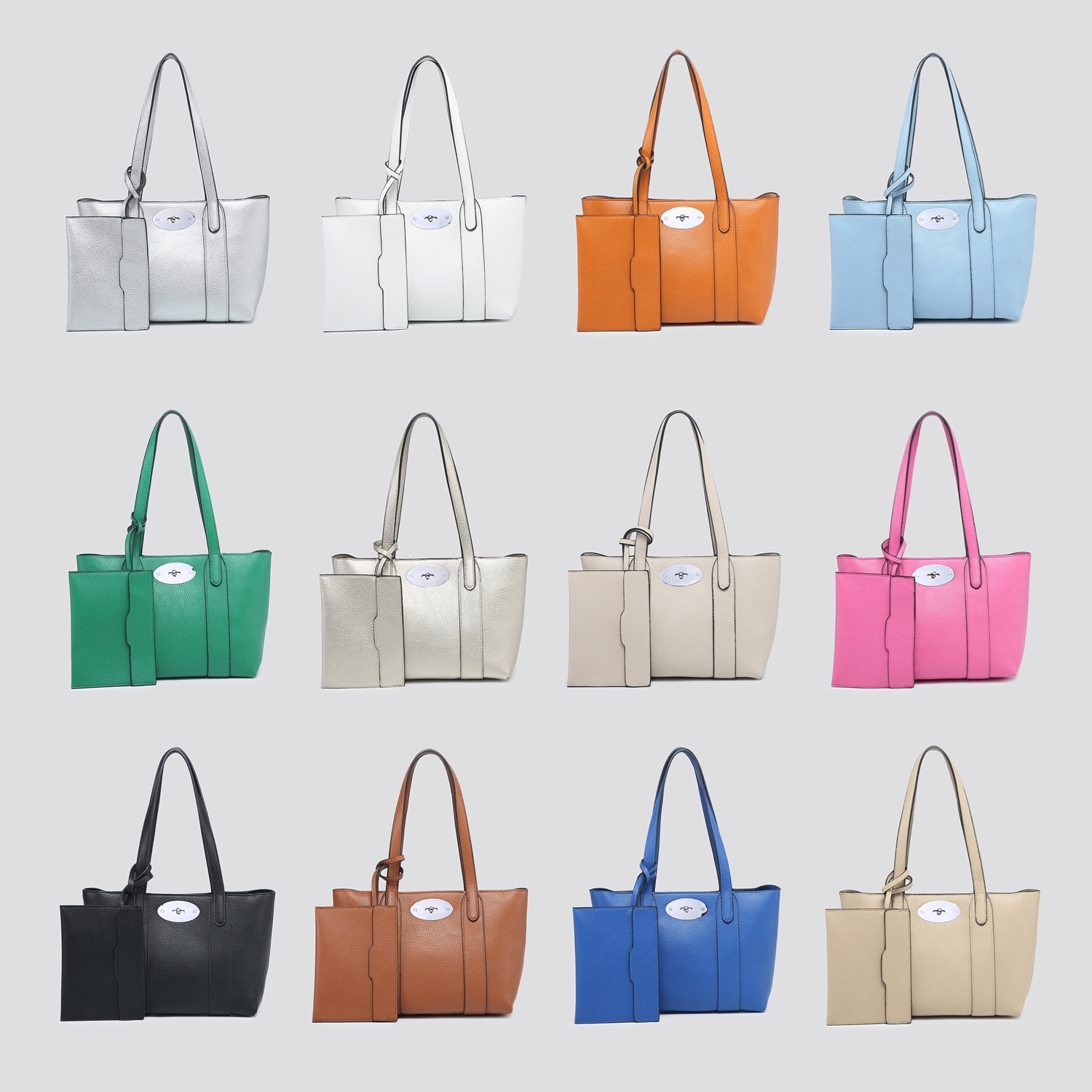 Bayswater (Designer Inspired) Small Tote Bag 3210- White - Image 17