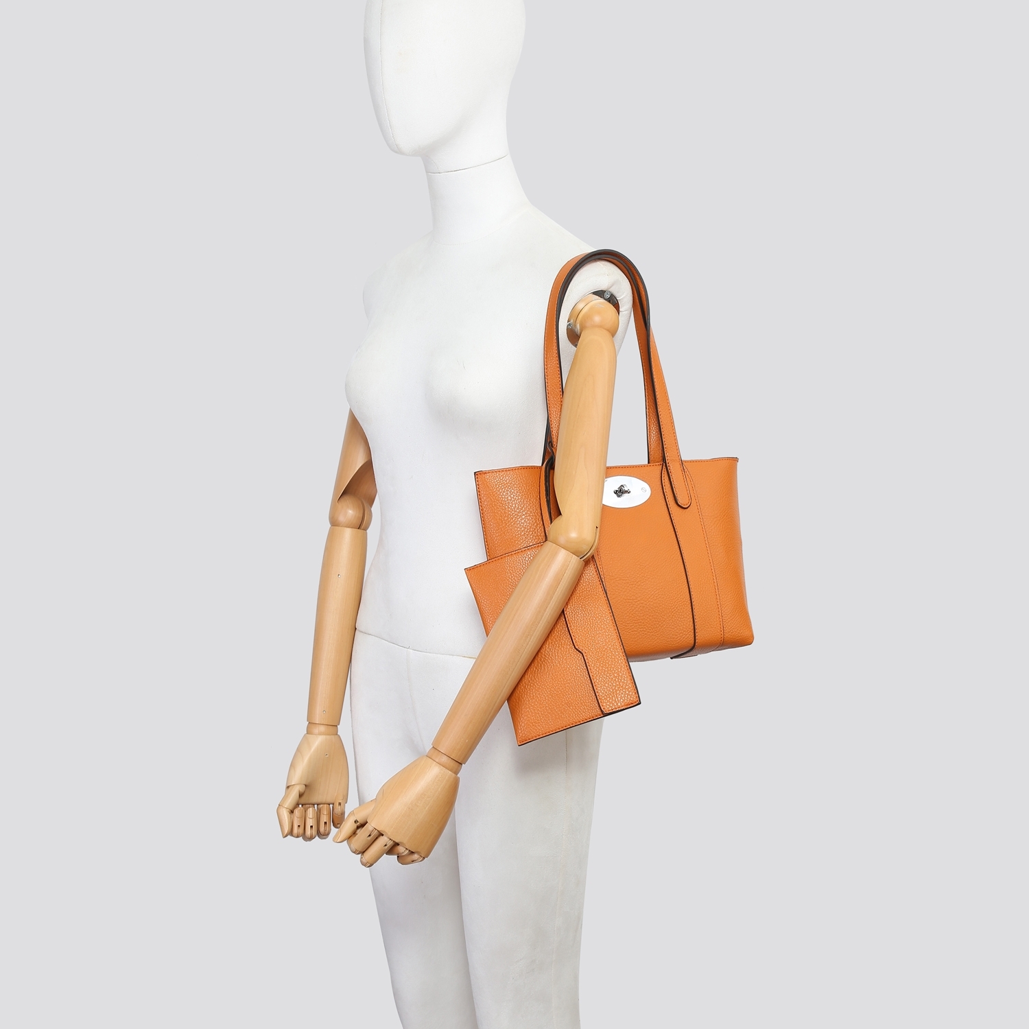 Bayswater (Designer Inspired) Small Tote Bag 3210- White - Image 5