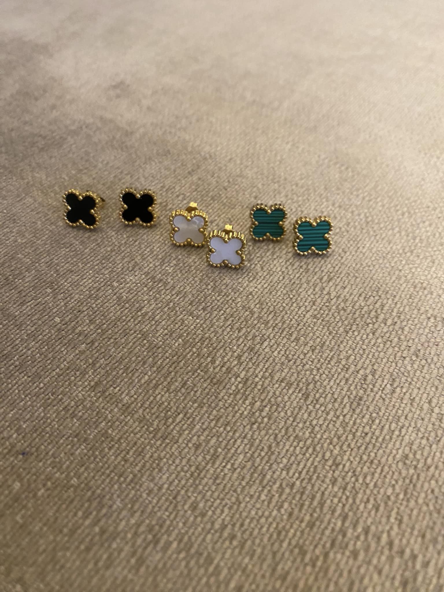 Rosie & Daisy Alhambra (designer inspired) Stud Earrings - Green - Image 3