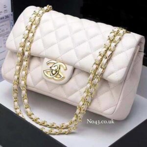 Coco (Designer Inspired) Quilted Handbag - Cream