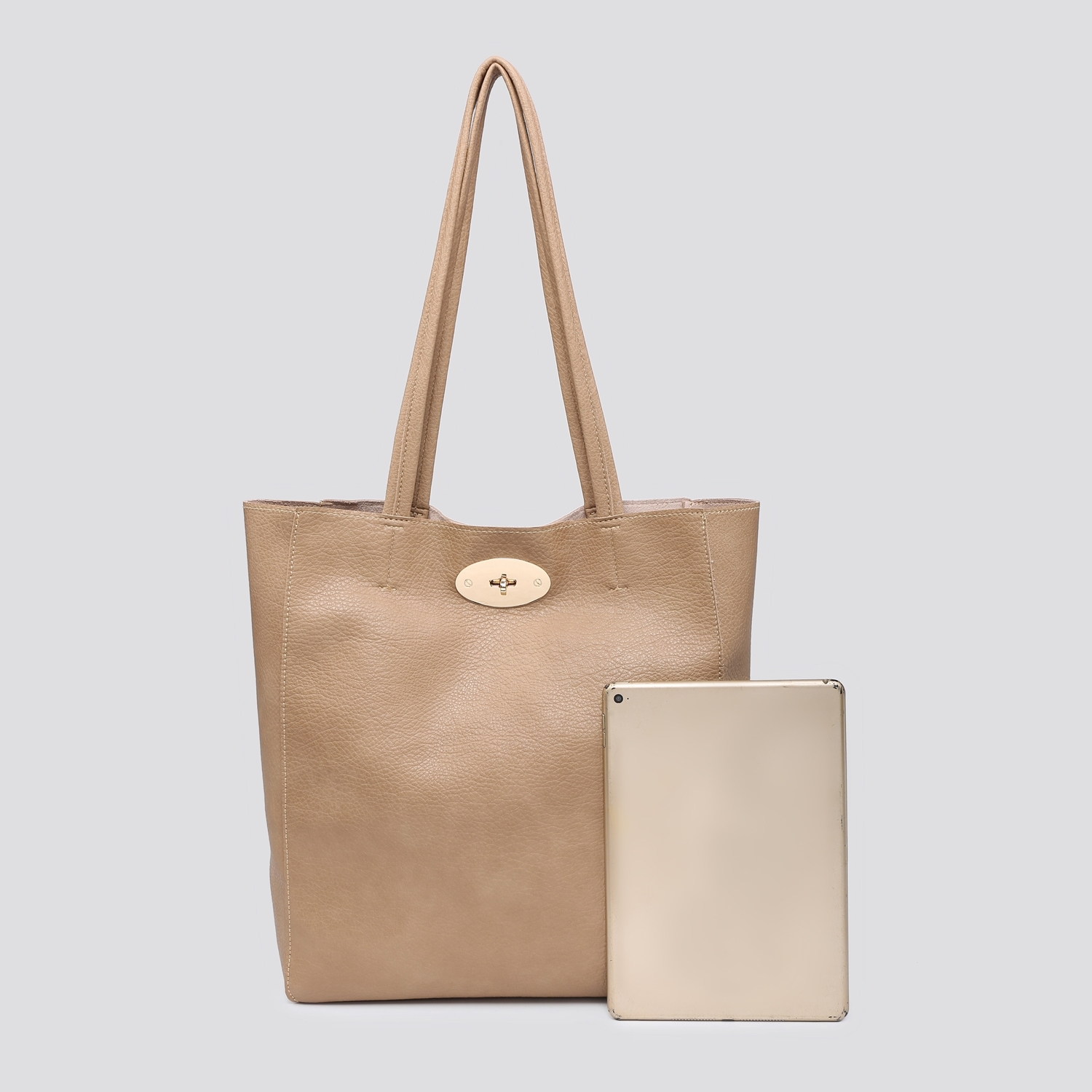 Bayswater (Designer Inspired) Large Tote Bag 3293 - Yellow - Image 7