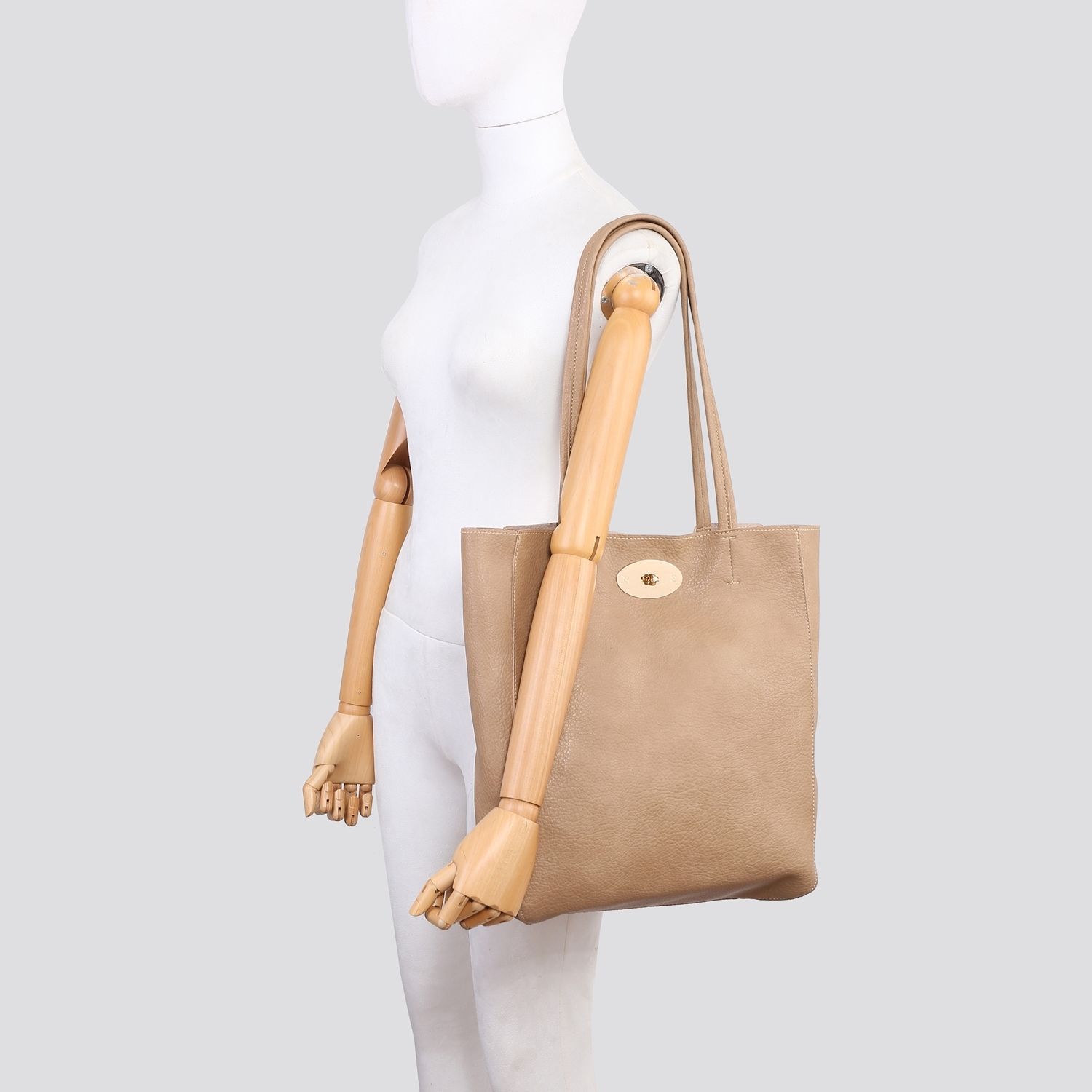 Bayswater (Designer Inspired) Large Tote Bag 3293 - Yellow - Image 6
