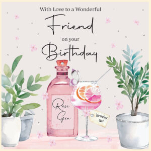 Rush Design Friend Birthday Card - FL22