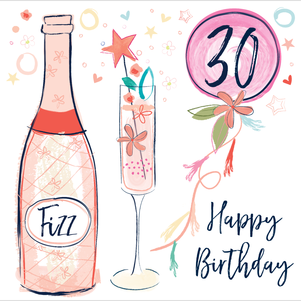 Katie Phythian 30th Birthday Card - PB282