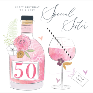 Katie Phythian Sister 50th Birthday Card - RE195