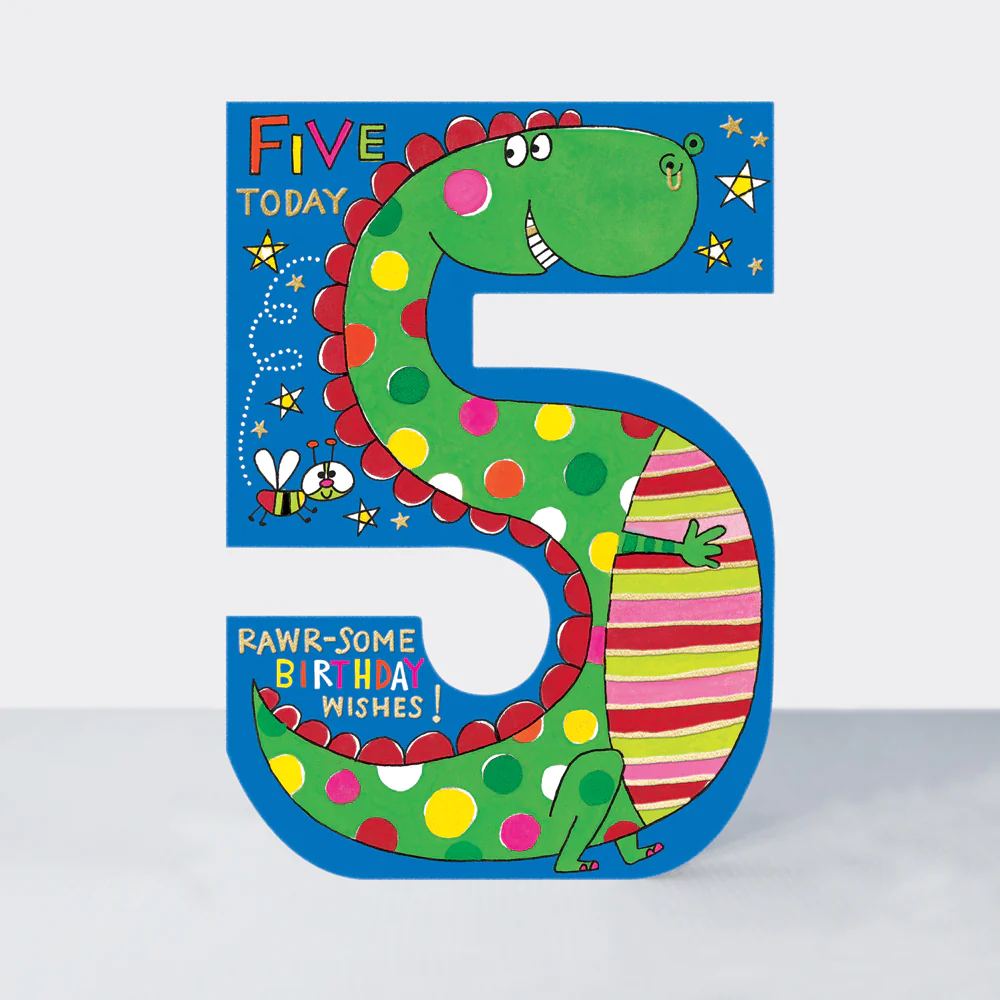 Rachel Ellen Designs Age 5 Card - COOKIE10