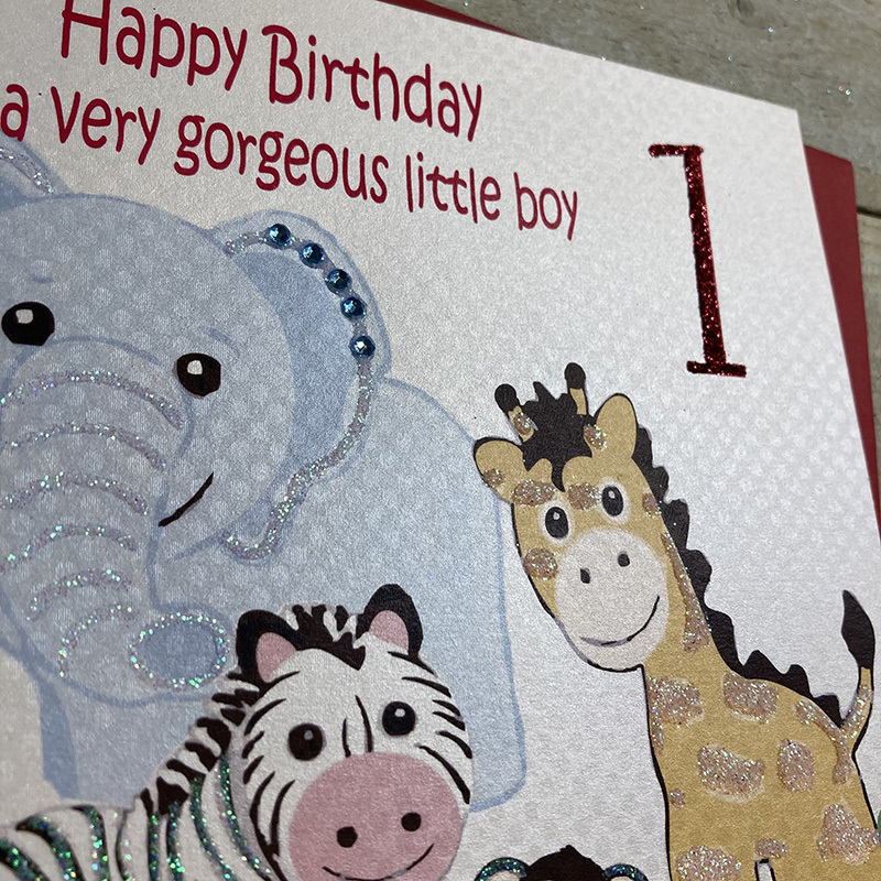 White Cotton 1st Birthday Card - GL221 - Image 2