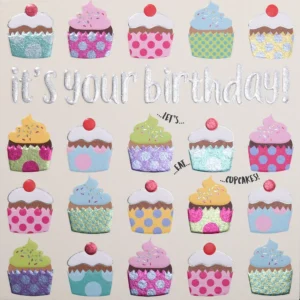 Wendy Jones-Blackett Cupcakes Birthday Card -Q1459