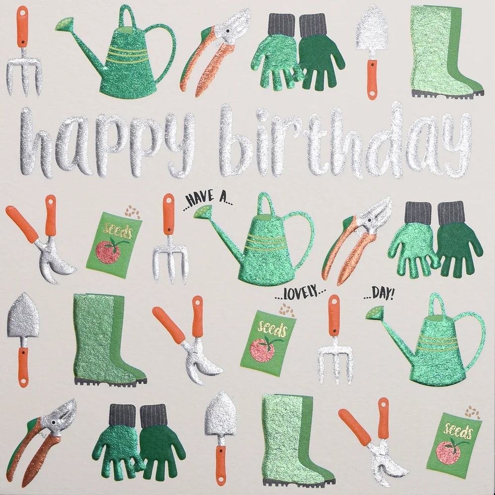 Wendy Jones-Blackett Gardening Birthday Card - Q1469
