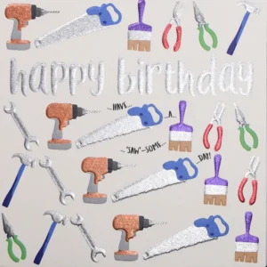 Wendy Jones-Blackett Tools Birthday Card - Q1471