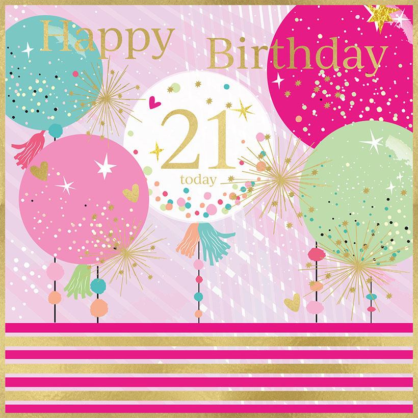 Rush Design 21st Birthday Card - AR16
