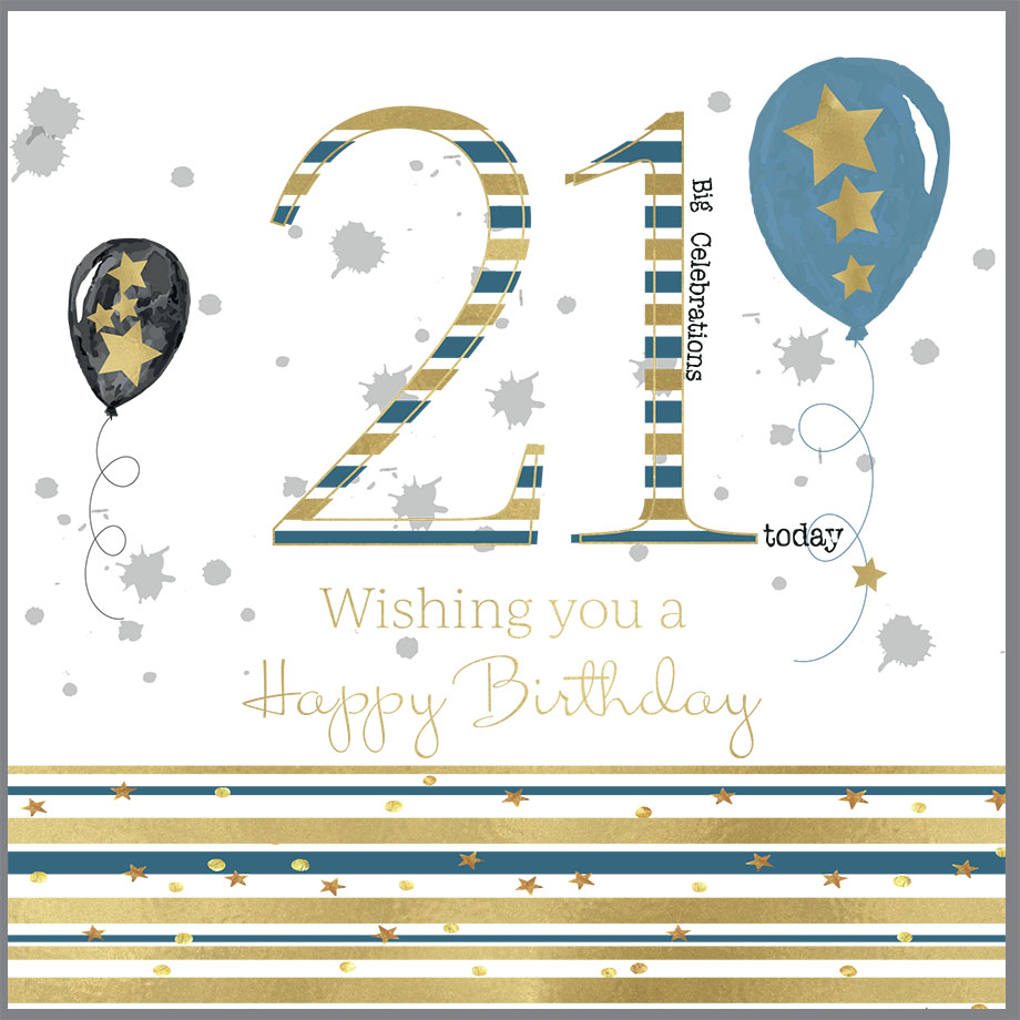 Rush Design 21st Birthday Card - D16