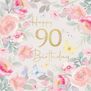 Rush Design 90th Birthday Card - FL36