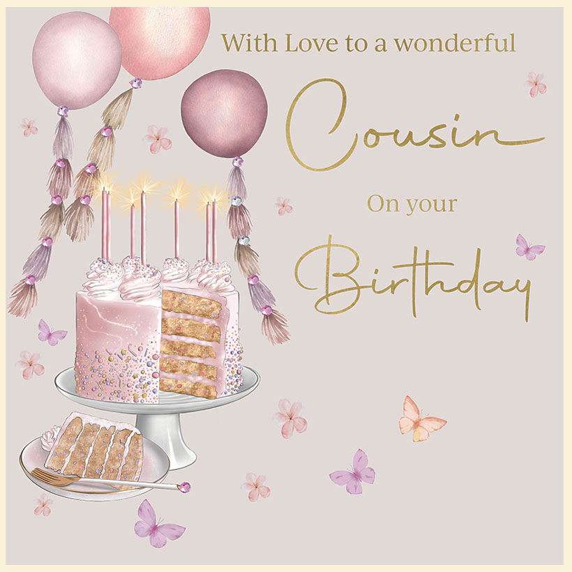 Rush Design Cousin Birthday Card - FL40