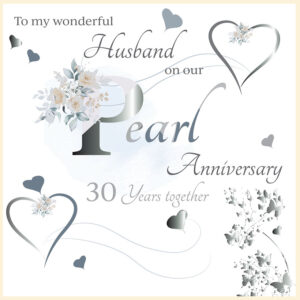 Rush Design Husband Pearl Anniversary Card - RM05