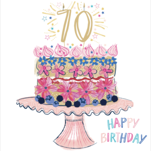 Katie Phythian 70th Birthday Card - PB349