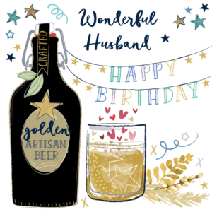 Katie Phythian Husband Birthday Card -  PB362