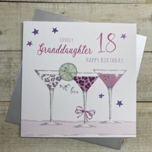 White Cotton Granddaughter 18th Birthday Card - XS271-GD18
