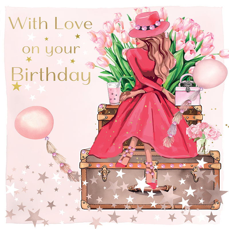 Rush Design With Love Birthday Card - SA005