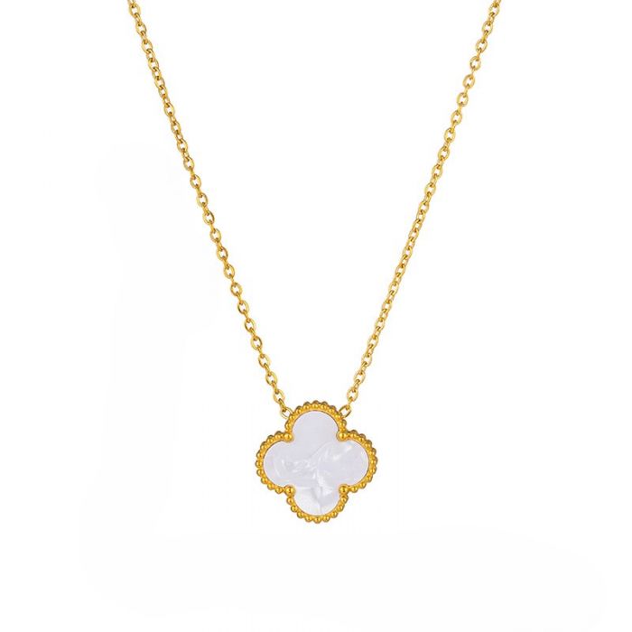 Rosie & Daisy Alhambra Gold Plated Clover Pendant 463 - Blue - Image 4