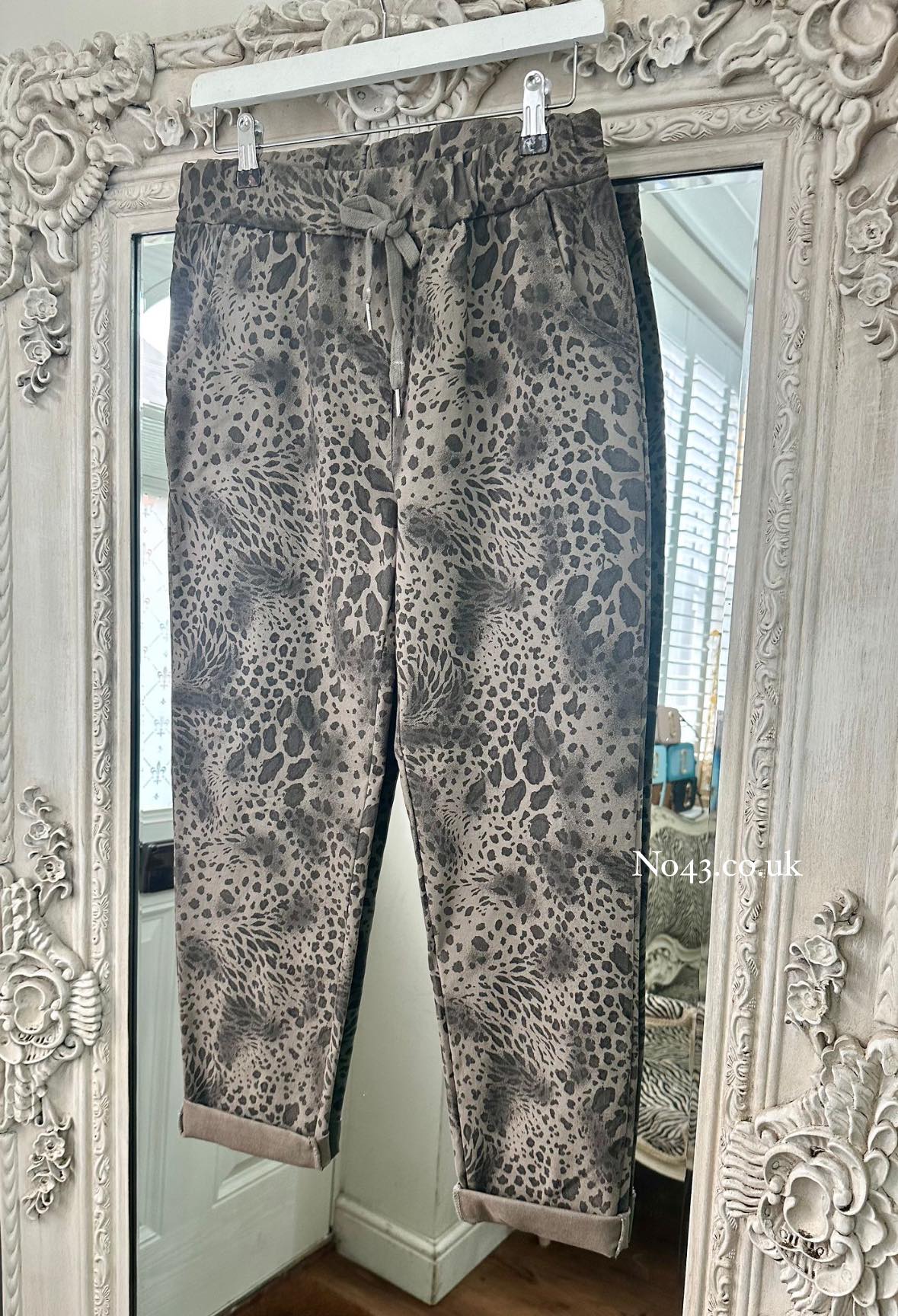 Animal Print Magic Pants - Oatmeal - Image 6