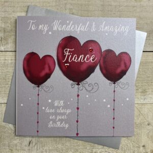 White Cotton Fiance Card - XDB108-FE