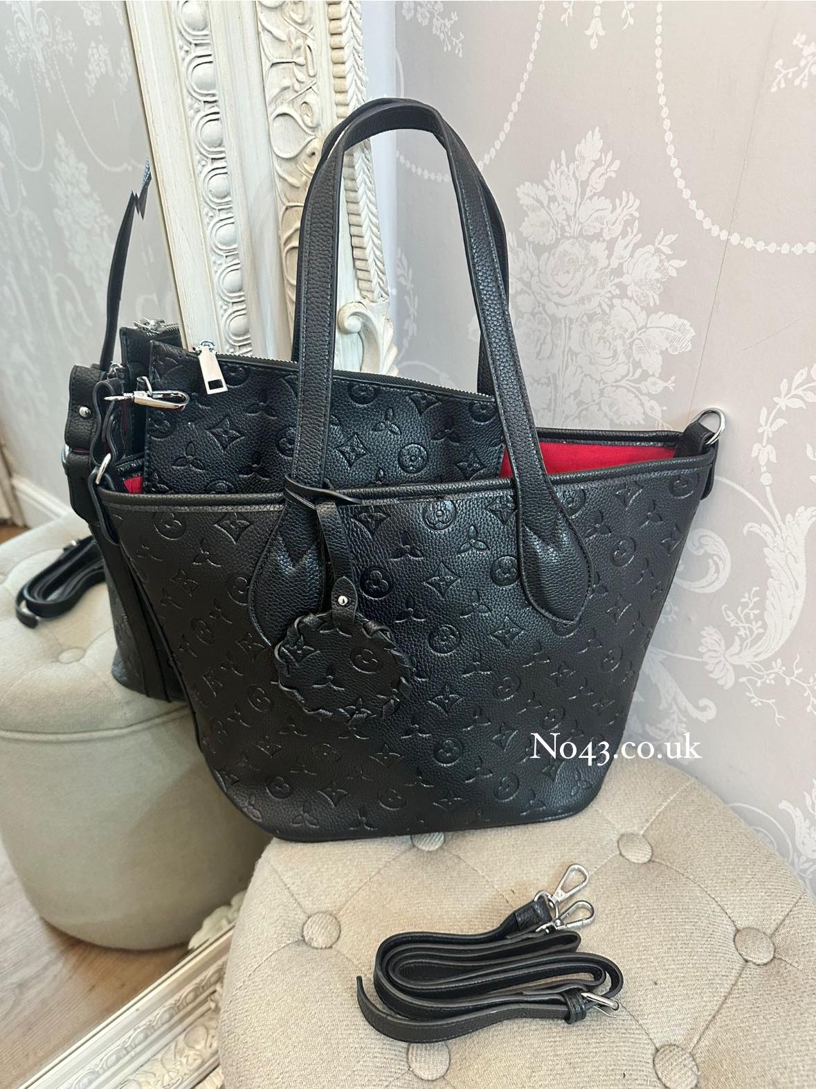 Neverfull (Designer Inspired) Small Tote Bag 2330 - Nude - Image 3