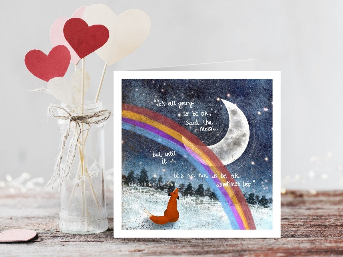 Fox Under The Moon Inspiration Card - C13 - Image 2