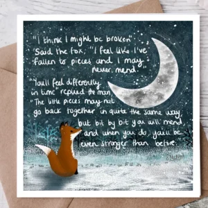 Fox Under The Moon Inspiration Card - C17