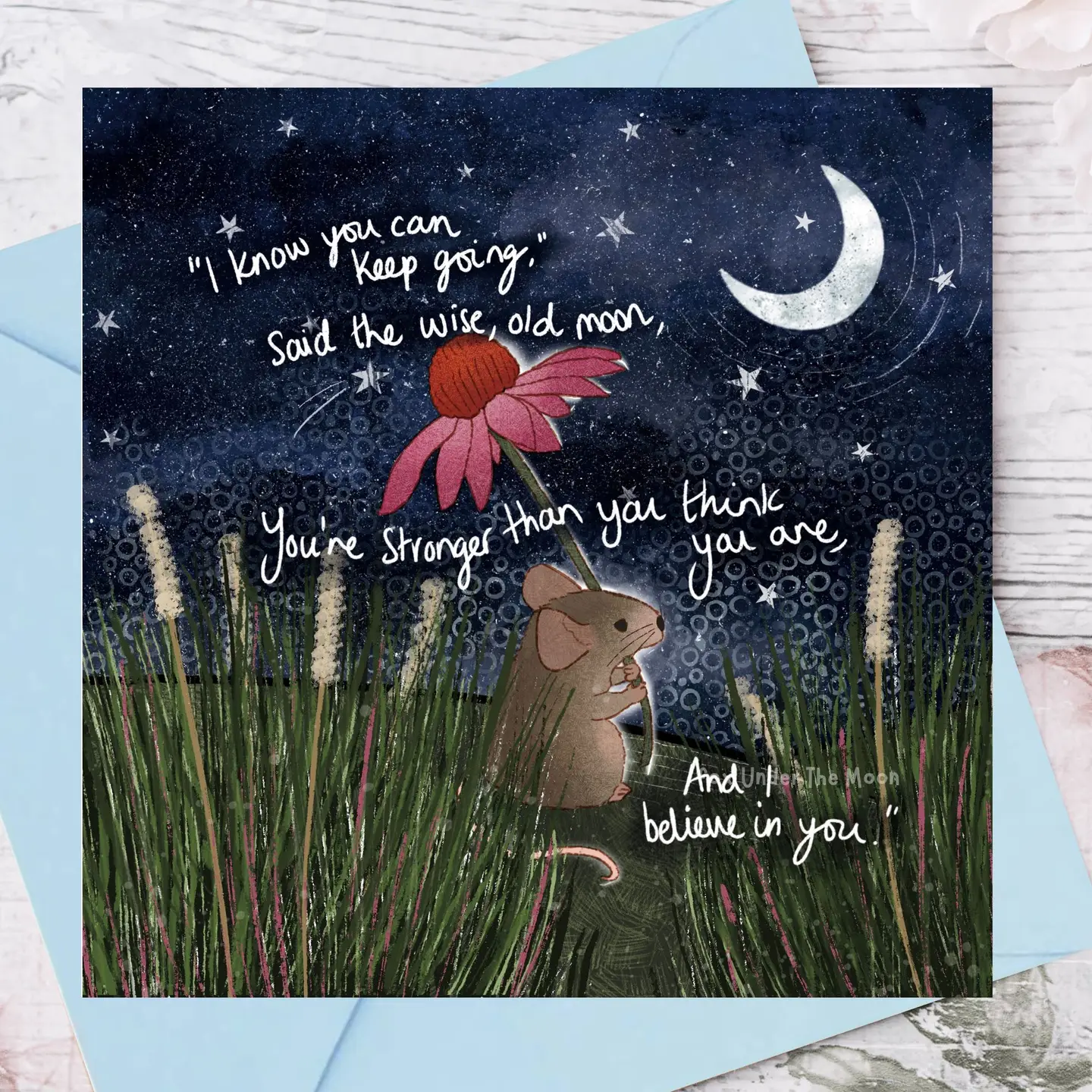 Fox Under The Moon Inspiration Card - CF09