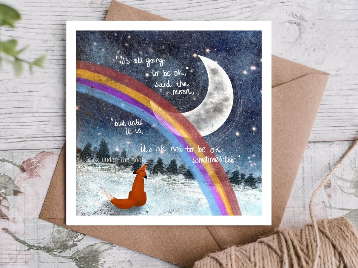 Fox Under The Moon Inspiration Card - C13 - Image 3