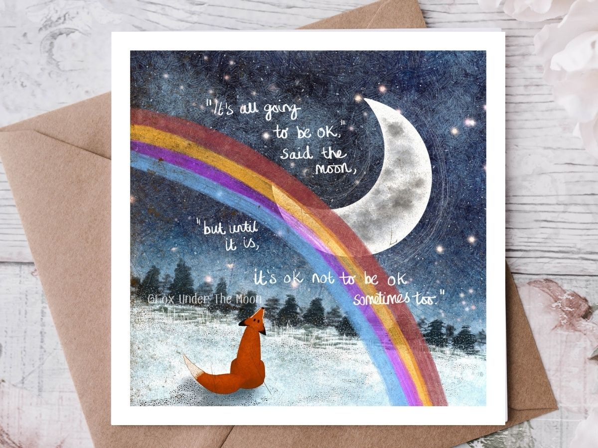 Fox Under The Moon Inspiration Card - C13