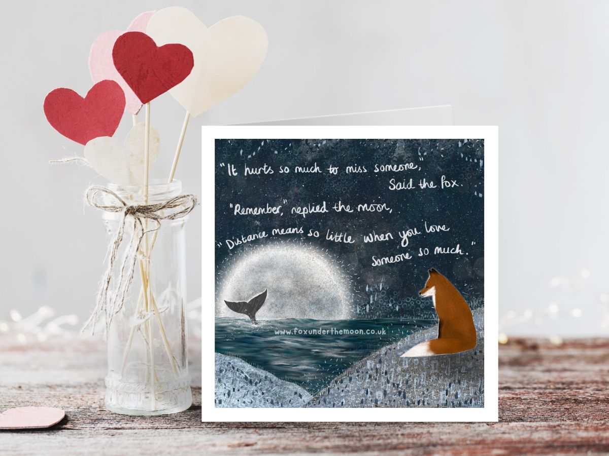Fox Under The Moon Distance Card - C2209 - Image 2