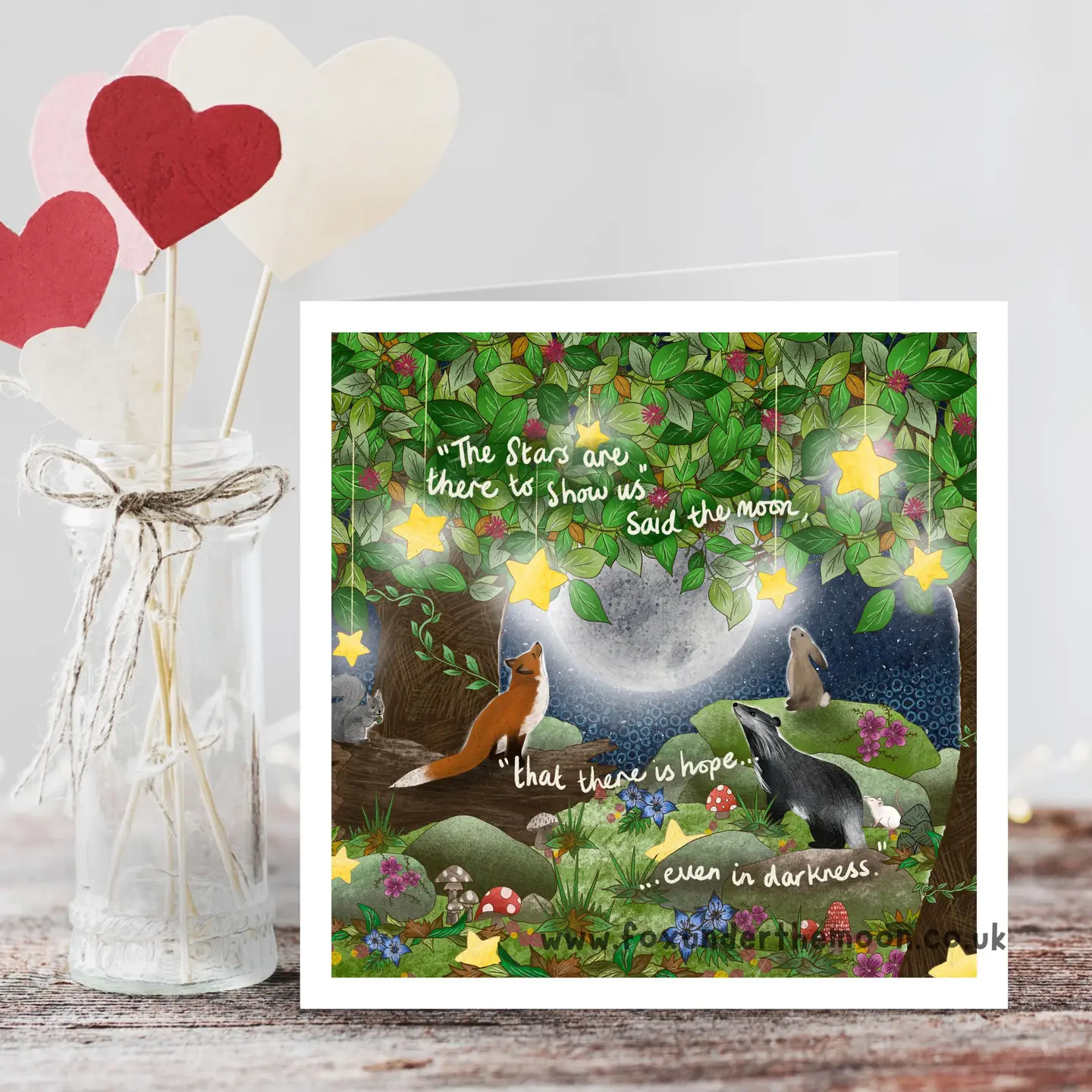 Fox Under The Moon Inspiration Card - C2307 - Image 2