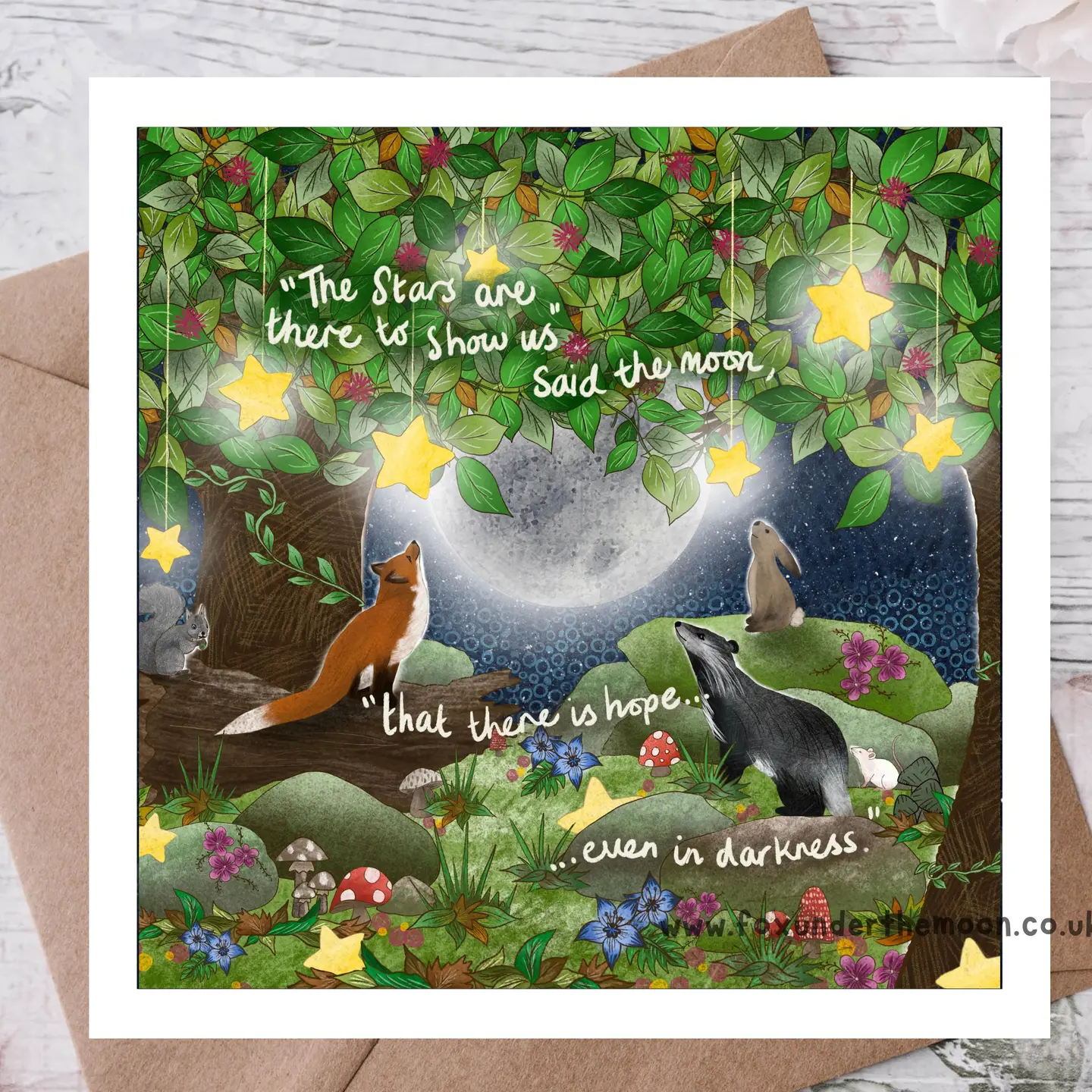 Fox Under The Moon Inspiration Card - C2307