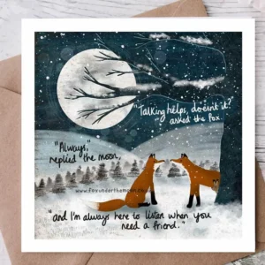 Fox Under The Moon Inspiration Card - C2314