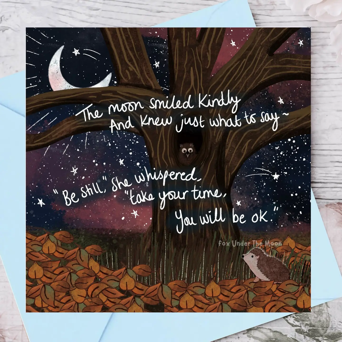 Fox Under The Moon Inspiration Card - CF12