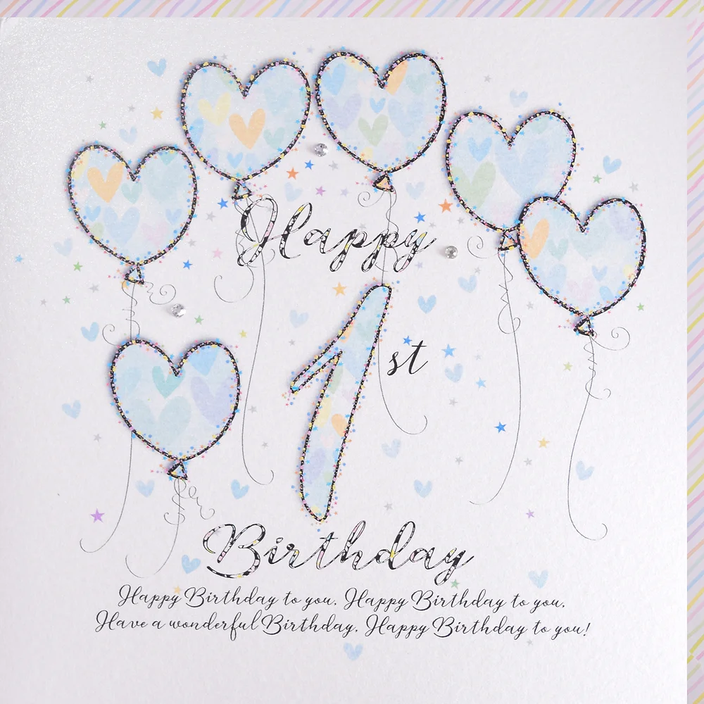 Wendy Jones-Blackett 1st Birthday Card UP36