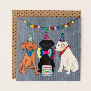 Apple & Clover Dogs Birthday Card - FE006