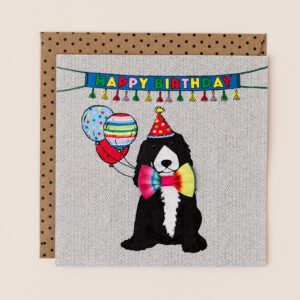 Apple & Clover Dog Birthday Card - FE009