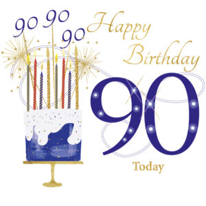 Rush Design 90th Birthday Card - NW58