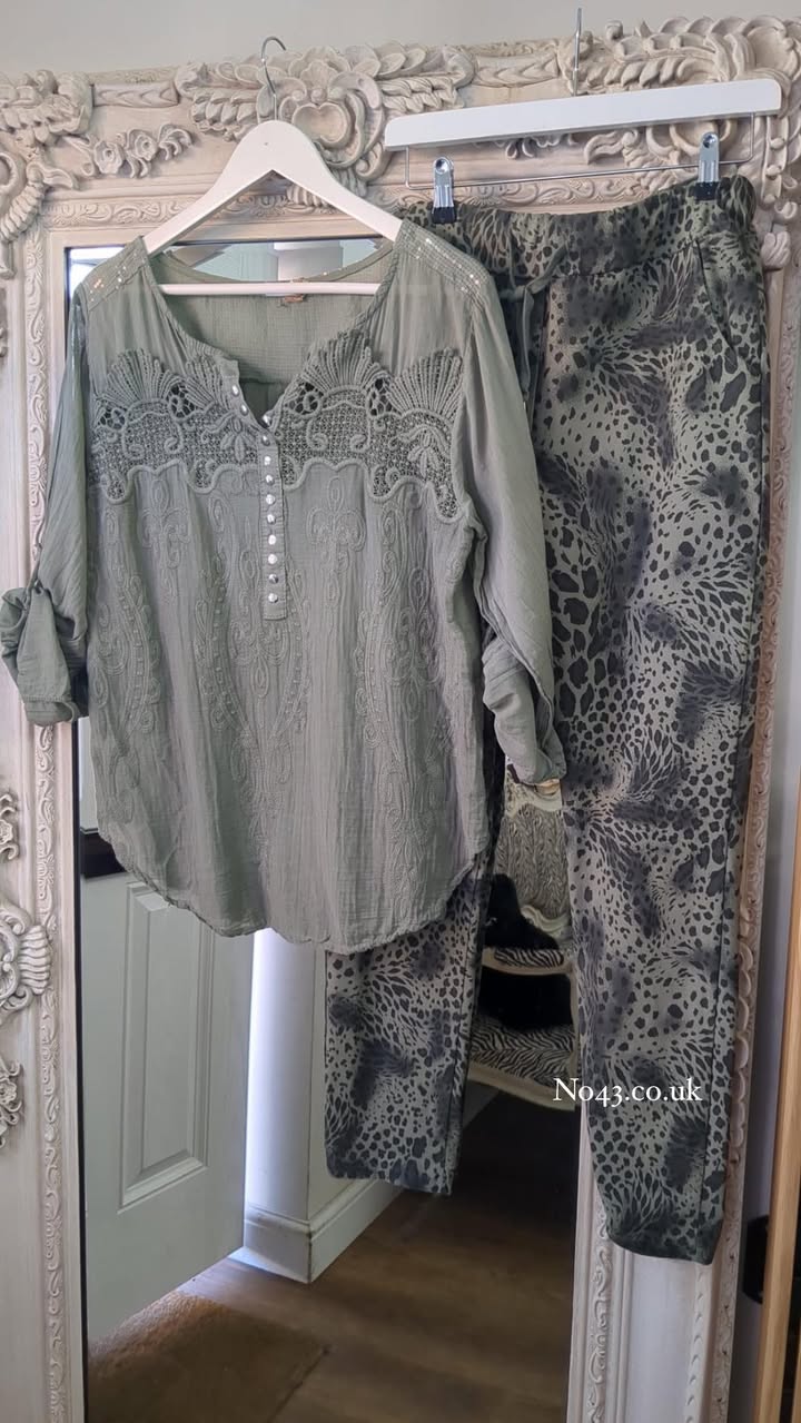 Lizzie 2 in 1 Blouse - Khaki