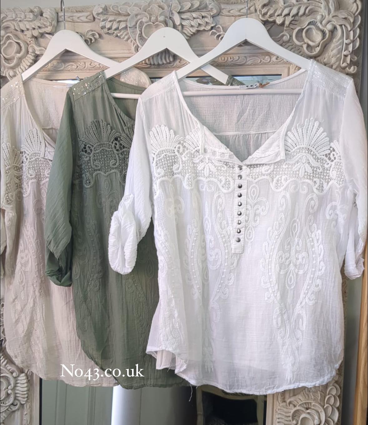 Lizzie 2 in 1 Blouse - Khaki - Image 2
