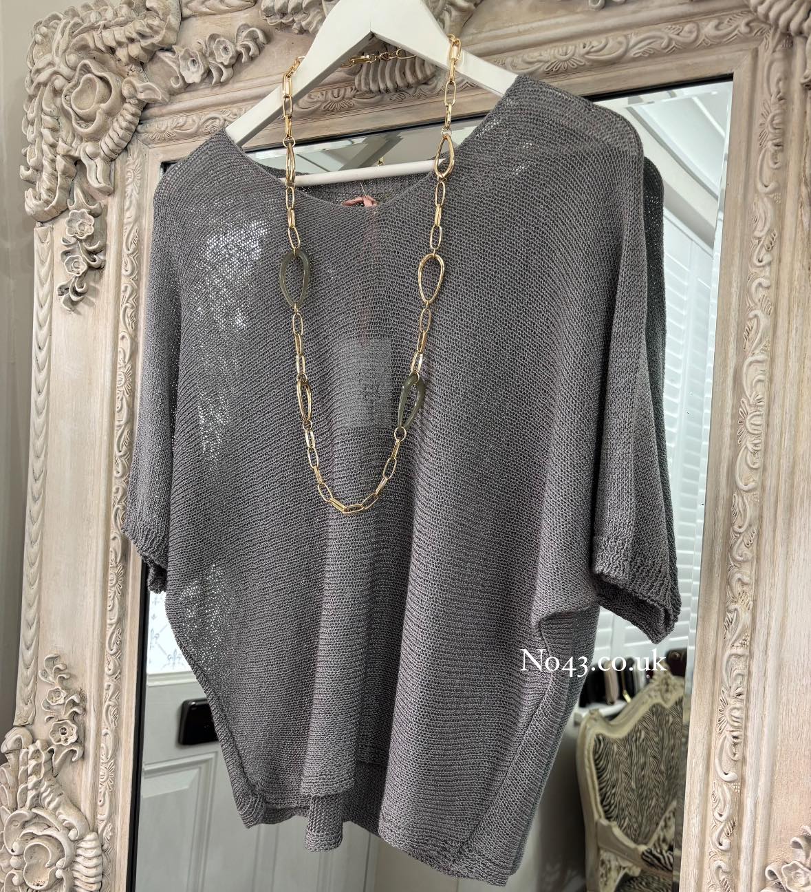 Belle Light Knit Top - Oatmeal - Image 15