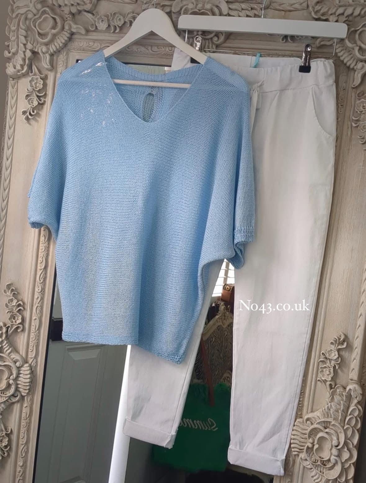 Belle Light Knit Top - Pale Pink - Image 7