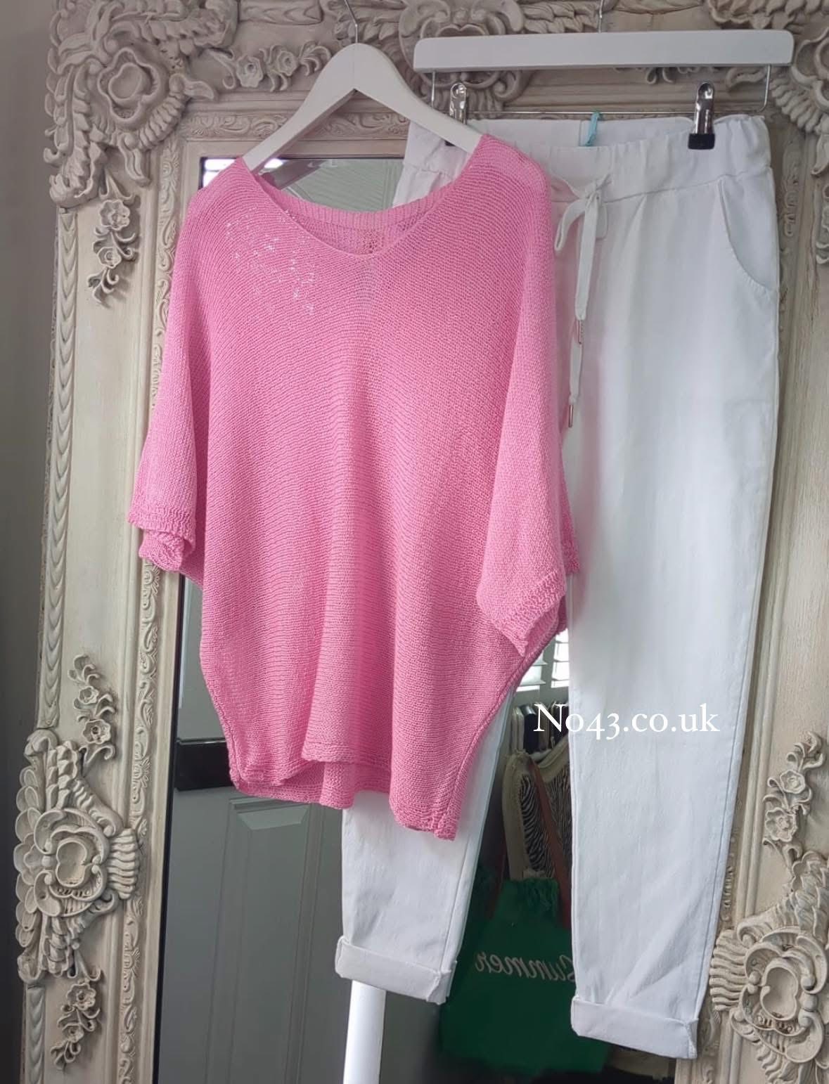 Belle Light Knit Top - White - Image 6