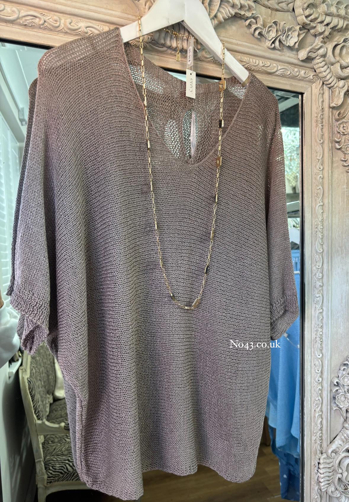 Belle Light Knit Top - White - Image 9