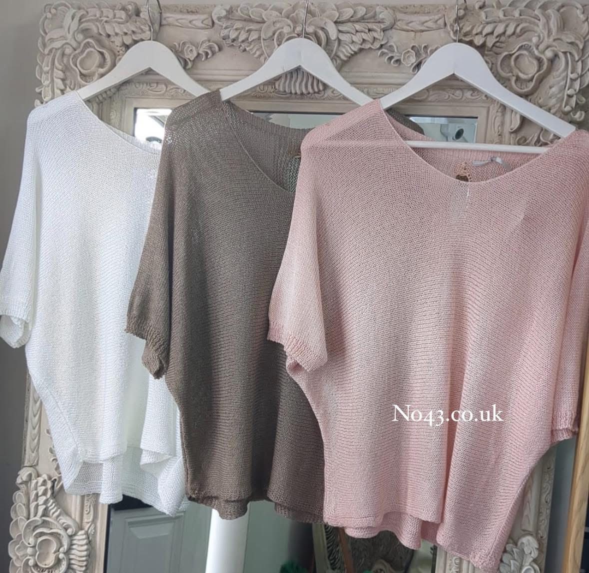 Belle Light Knit Top - White - Image 4